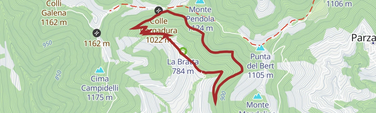 Route map: Percorso Verde